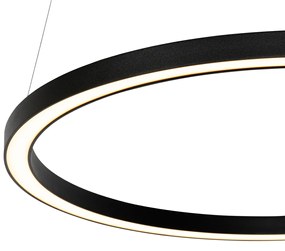 Lampa wisząca czarna 60 cm z 3-stopniowym ściemnianiem LED - GirelloDesignerski Oswietlenie wewnetrzne