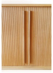 Wysoka komoda w dekorze dębu z drzwiami przesuwnymi 83x95 cm Rove – Woodman