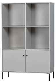 Jasnoszary regał z litego drewna sosnowego 107x160 cm Xam – WOOOD