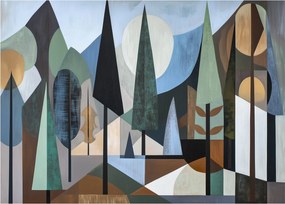Obraz na szkle - Naturalna geometria abstrakcyjna II. (70x50 cm)