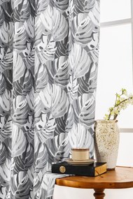 Designerska zasłona FLOCUS 140x270 cm, wzorzysta Zawieszanie: Taśma z wiązaniami