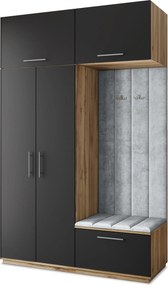Masseno Garderoba REMA 150/240/60 cm Nowoczesna Szafa do Przedpokoju Dąb wotan
