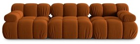 Pomarańczowa aksamitna sofa 282 cm Bellis – Micadoni Home