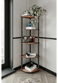 Regał Corner Walnut, 5 półek, L