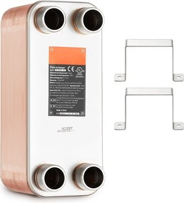 Wymiennik Ciepła SucceBuy 50-płytowy 41-0.64 cm Porty MNPT 12.7cm x 30.5cm Lutowane 316L Stal