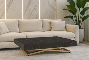 Rozkładany ławostół z regulacją wysokości Sanna U, podstawa złota