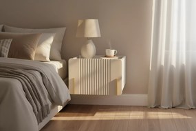 Szafka nocna Malmi 45 cm wisząca z szufladą - kaszmir / crema bianca / złoty