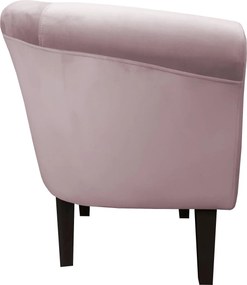 Fotel Milo tkanina Welur wygodny fotel tapicerowany do salonu i sypialni : Kolor nogi - Venge, Kolor tkaniny - VELVET - MG55, Wysokość nogi - 20 cm