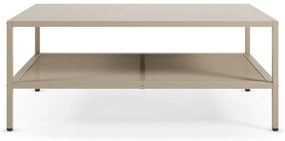 Kremowy metalowy stolik 60x100 cm Fayna – Marckeric