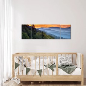 Obraz - Czerwone chmury w górach (170x50 cm)