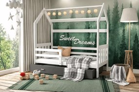 Łóżko dziecięce domek Lante z szufladą 80x160 80x190 stelaż Flex MDF łóżko dla dziecka