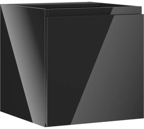 Mexen Orio szafka łazienkowa podumywalkowa 45 cm, 1 drzwi, czarna połysk - 91A11-04547-1-BF70