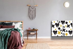 Maskownica dekoracyjna grzejnika Graffiti czarne i żółte