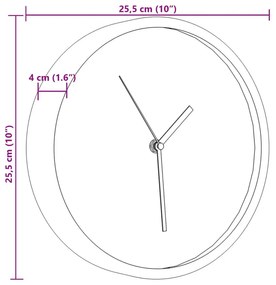 Niebieski zegar ścienny z lisem - Toviros 4X