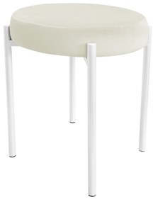 TABORET DIOR STOŁEK LOFT metal podstawa biała MG50