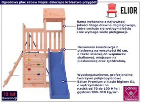 Plac zabaw do ogrodu ze zjeżdżalnią i huśtawkami S5-F38
