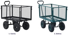 Czarny wózek ogrodowy na pneumatycznych kołach B1-D31