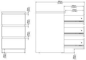Komoda w dekorze dębu w naturalnym kolorze 40x70x50 cm Naia – Tvilum