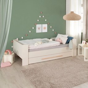 Beżowe łóżko dziecięce ze schowkiem bez stelaża 90x200 cm Kids – Roba