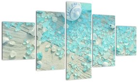 Obraz - Nadmorska atmosfera w turkusowych odcieniach (125x70 cm)
