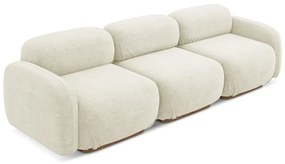 Kremowa sofa modułowa z materiału bouclé 270 cm Ailani – Makamii