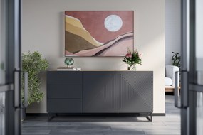 Komoda z szufladami Asha 167 cm - artisan / rivier stone mat