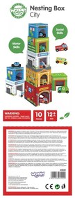 Woopie green układanka kostki miasto pojazdy w pudełkach + figurki 10 el.