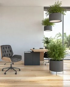 Nowoczesny czawrny gabinetowy fotel obrotowy F3-E81