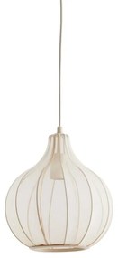 Beżowa lampa wisząca z tekstylnym kloszem ø 29 cm Elati – Light &amp; Living