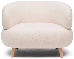 Beżowy fotel z materiału bouclé Luisa – Kave Home
