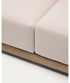 Beżowo-naturalna sofa ogrodowa z litego drewna akacjowego Ambra – Kave Home