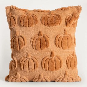 Poszewka dekoracyjna CRISPY ze strukturalnym wzorem w dynie 45x45 cm HOMLA