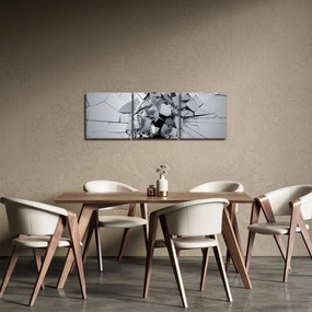 Obraz abstrakcja 3D (z zegarem) (90x30 cm)