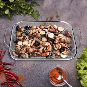 Avenberg Kosz do grillowania ze stali nierdzewnej Flavor, 43 x 28 x 11 cm