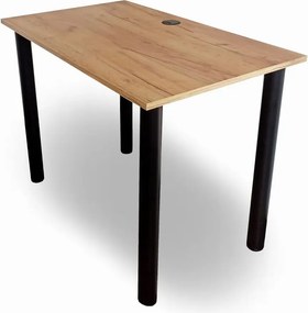 Industrialne biurko z regulowanymi nogami 90x60 dąb craft złoty B9-P36