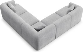 Jasnoszary sztruksowy narożnik Campi – Cosmopolitan Design