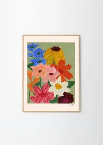 Plakat 50x70 cm Flowers on Sage Green – Carla Llanos – The Poster Club