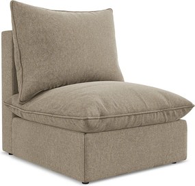 Moduł - z tkaniny welwetowej - beżowy - MANAO