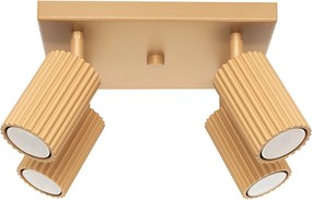 Lampa Sufitowa Minimalistyczny Karbon, Aluminium - 4 Źródło - L.25 X H.16.5 Cm - Złoty