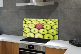 Szklany Panel Duet Zielonego i Czerwonego Jabłka