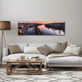 Obraz Pragi nocą (170x50 cm)