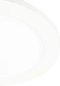 Lampa sufitowa biała 22,5 cm w tym LED 3-stopniowy ściemniacz IP44 - Steve