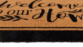 Wycieraczka Kokosowa 40x60 cm Czarna Ramka antypoślizgowa pod Drzwi z gumą