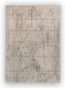 Dywan nowoczesny 3D Anett trójkąty beżowy 160 cm x 230 cm