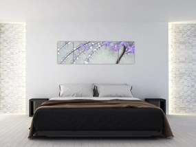 Obraz - Fioletowy deszcz (170x50 cm)