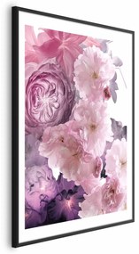 Plakat Wachlarz kwiatów 29,7x42 cm z ramą czarną z marginesem ARTGEIST B