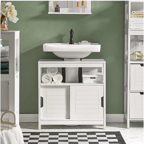 Szafka pod umywalkę do łazienki z drzwiami przesuwnymi FRG128-II-W