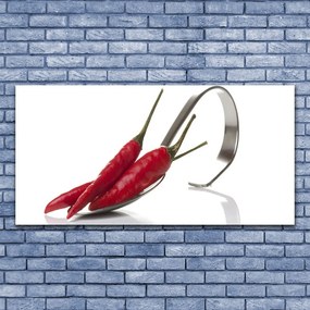 Obraz Szklany Chili Łyżka Kuchnia