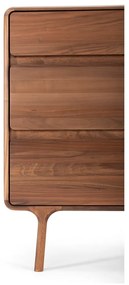 Brązowa komoda z litego drewna orzechowego 90x90x45 cm Fawn – Gazzda