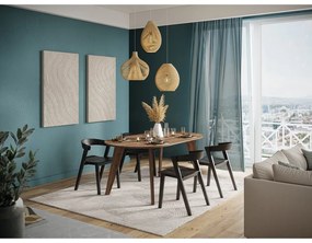 Stół z blatem w dekorze orzecha 100x180 cm Lago – TemaHome